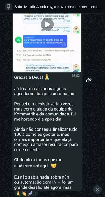 Depoimento real de aluno da Metrik