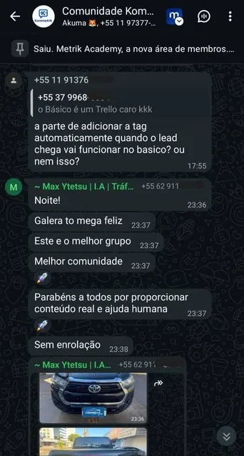 Depoimento real de aluno da Metrik